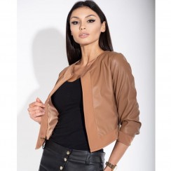 Prehodna ženska jakna La Perla v kamelji barvi