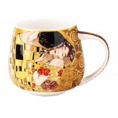 Skodelica Klimt iz porcelana v zlati barvi - sodček